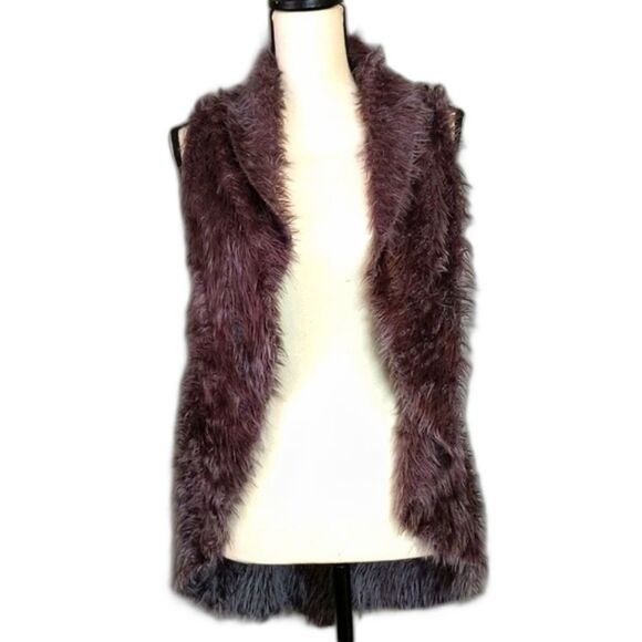 Urban Mango Purple Fuzzy Vest Women's L - Picture 1 of 4